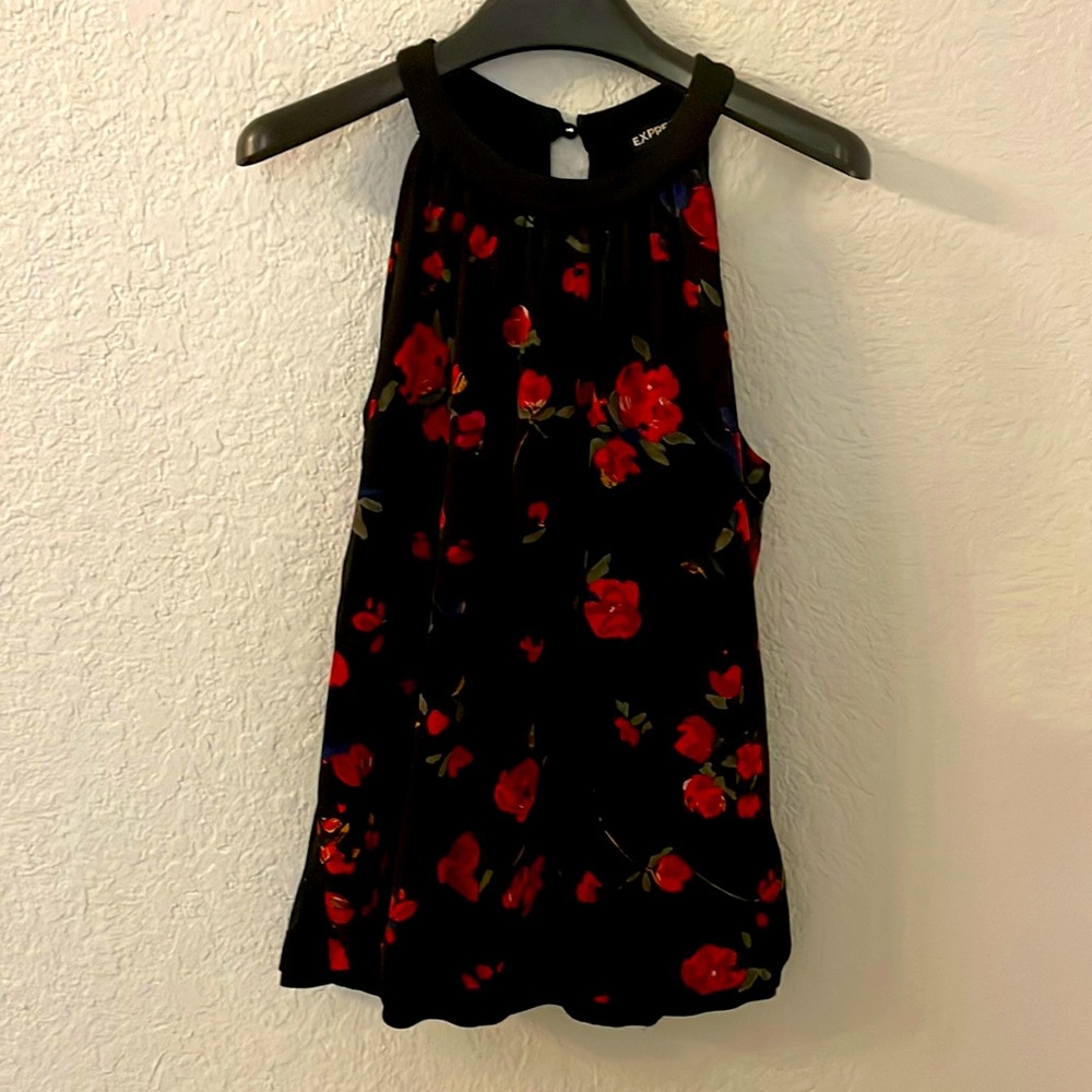 Express sleeveless blouse with cotton back